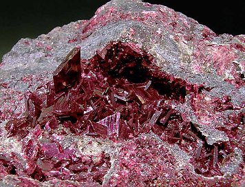 Erythrite with Roselite and Skutterudite. 