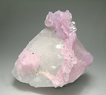 Quartz (variety rose) on Quartz and Mica.