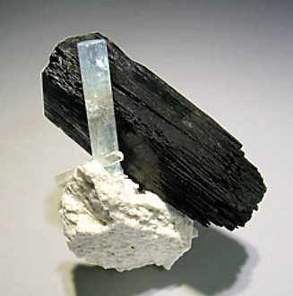 Schorl with Beryl (Aquamarine). 