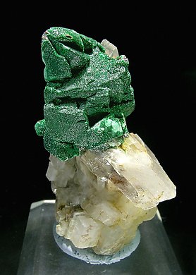 Chalcopyrite with Malachite and Dolomite. 