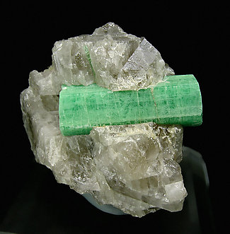 Beryl (variety emerald) with Quartz. 