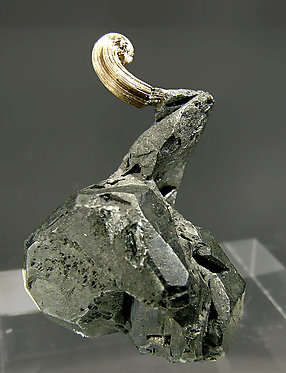 Acanthite with Silver. Rear