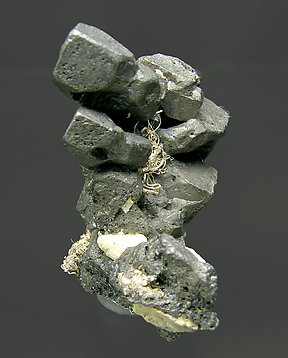 Acanthite with Silver. Rear