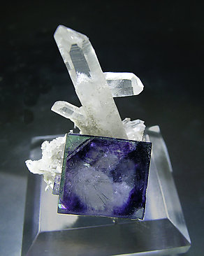 Fluorite with Quartz.