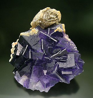 Fluorite with Calcite.