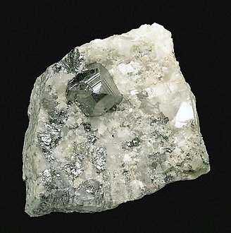 Carrollite with Calcite. 