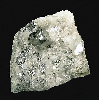 Carrollite with Calcite. 