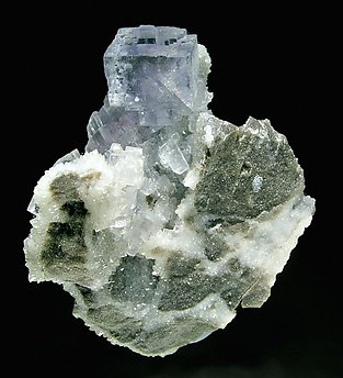 Fluorite with Quartz.