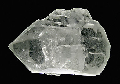 Doubly terminated and twinned Quartz. Front