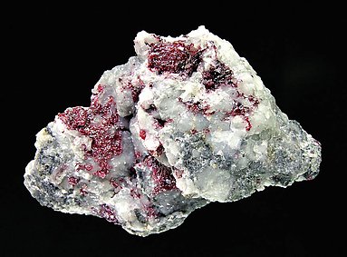 Cinnabar with Calcite. 