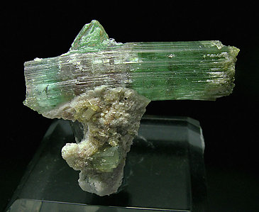 Doubly terminated Elbaite with Quartz. 