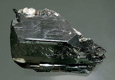 Ferberite with Muscovite and Siderite. Side