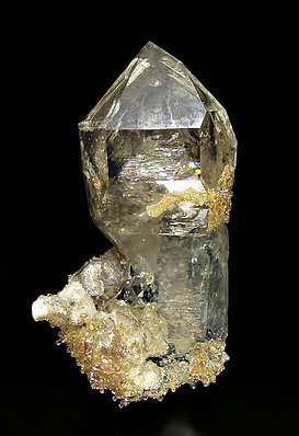 Smoky Quartz with Calcite. Front