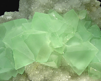 Octahedral Fluorite with Quartz. 