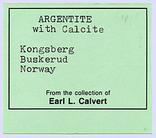 Acanthite with Calcite