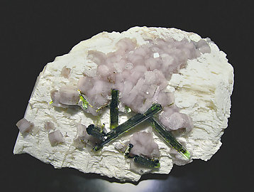 Elbaite with 'lepidolite' and Feldspar. Top