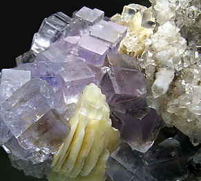 Fluorite with Baryte and Quartz. 