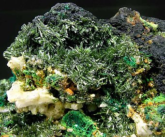 Olivenite with Malachite. 