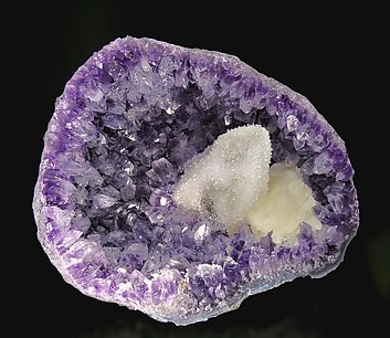 Calcite with Quartz (variety amethyst). 