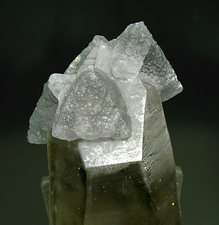 Fluorite with smoky Quartz, Mica, Pyrite and Ferberite. Top