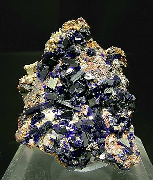 Azurite with Cerussite.