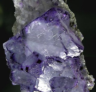 Fluorite with Quartz. 