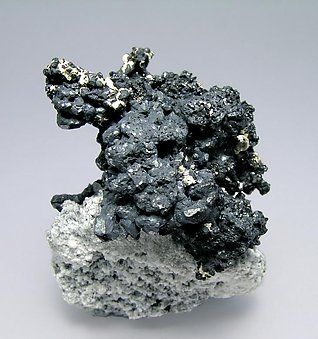 Acanthite with Silver. Side