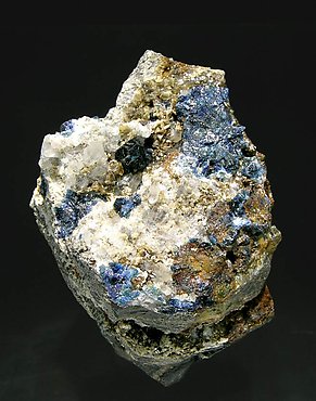 Lazulite with Siderite and Quartz.