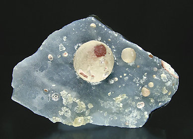 Fluorite with Quartz, Opal and Calcite. 