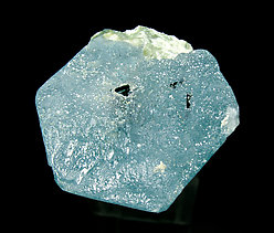 Beryl (variety aquamarine) with Albite and Schorl. Bottom