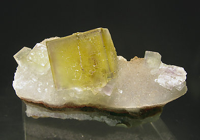 Fluorite with Quartz. 