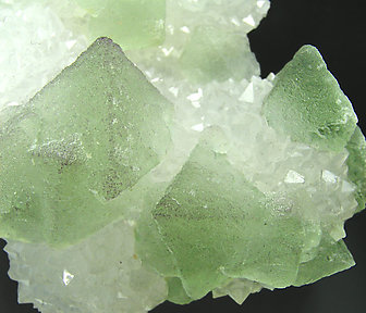 Octahedral Fluorite with Quartz. 