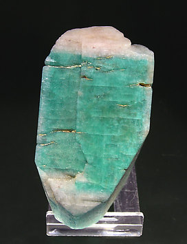 Microcline (variety amazonite) "whitecap". Top