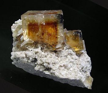 Fluorite with Celestine and Dolomite. Front