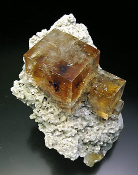Fluorite with Celestine and Dolomite. Top
