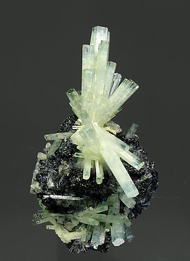 Beryl (variety aquamarine) with Schorl. Side