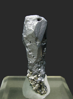 Acanthite with Pyrite. Rear