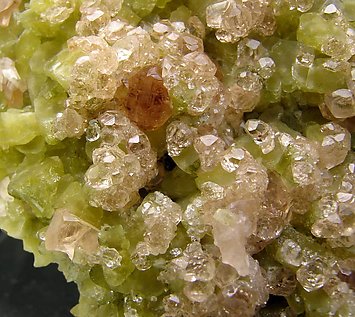 Grossular (variety hessonite) with Diopside. 