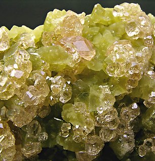 Grossular (variety hessonite) with Diopside. 