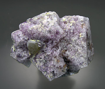Octahedral Fluorite with Quartz and Mica. Top