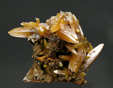 Wulfenite with Calcite. 