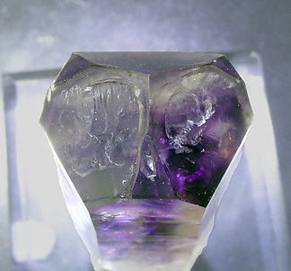 Quartz (variety amethyst) "phantom". Top