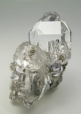 Doubly terminated Quartz with Hematite.