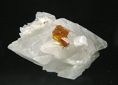 Doubly terminated Calcite with Sphalerite. 