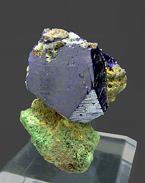 Azurite with Malachite. Front