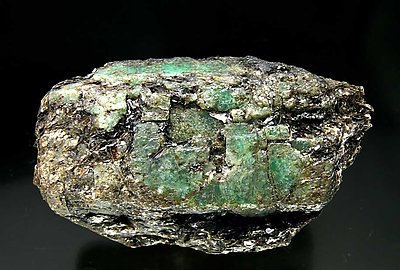 Beryl (variety emerald) with Phlogopite. 