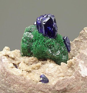 Azurite with Malachite. 