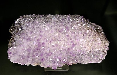 Quartz (variety amethyst) after Calcite with Hematite. Front