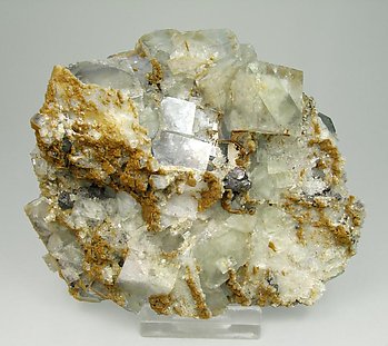 Fluorite with Galena and Calcite. 