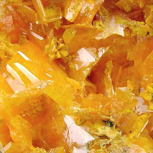 Wulfenite with Mimetite. 